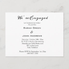 Gepersonaliseerde We’re Engaged Party Foto uitnodi Briefkaart