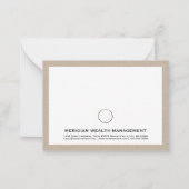 Gepersonaliseerde Wealth Management Note Cards Notitiekaartje (Voorkant)