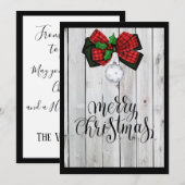 Gepersonaliseerde Weathered Kerstkaart (Voorkant / Achterkant)