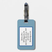 Gepersonaliseerde website bagagelabel (Achterkant verticaal)