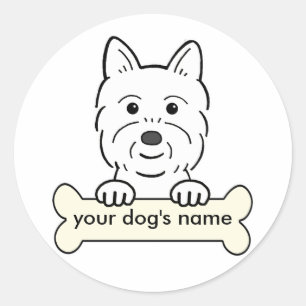 Gepersonaliseerde website ronde sticker