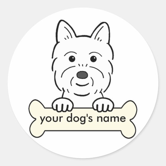 Gepersonaliseerde website ronde sticker (Voorkant)