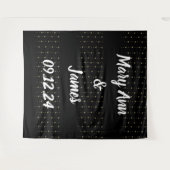 Gepersonaliseerde Wedachtergrond zwarte gouden lam Wandkleed (Voorkant (horizontaal))