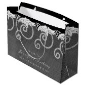 Gepersonaliseerde Weddenschap Black White Royal La Large Cadeautasje (Achterkant Gekanteld)