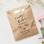 Gepersonaliseerde Weddenschap Popcorn of Snoep Bar Bedankzakje (Gezegeld)