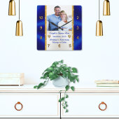 Gepersonaliseerde weddenschappen voor oudere paren vierkante klok