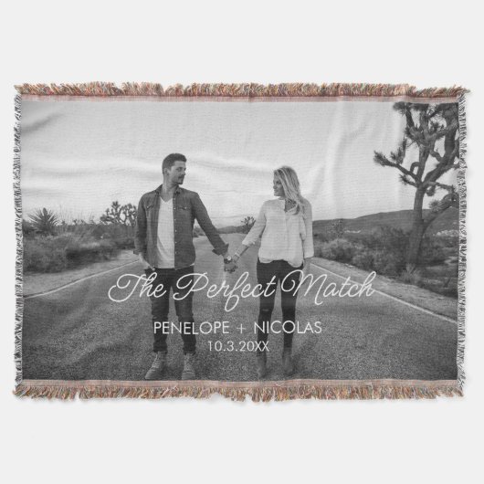 Gepersonaliseerde Wedding Blanket Custom Photo Gif Deken (Voorkant)