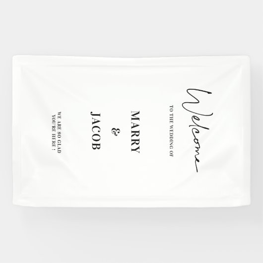 Gepersonaliseerde Wedding Decor repetitie Party We Spandoek (Horizontaal)