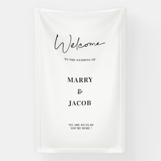 Gepersonaliseerde Wedding Decor repetitie Party We Spandoek (Verticaal)