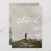 Gepersonaliseerde Wedding Elopement Aankondiging K (Voorkant / Achterkant)