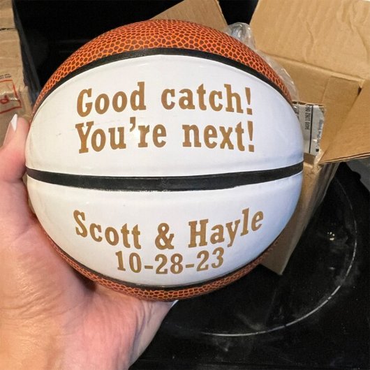 Gepersonaliseerde Wedding Keepsake Basketbal