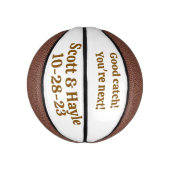 Gepersonaliseerde Wedding Keepsake Basketbal (Verticaal)