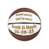 Gepersonaliseerde Wedding Keepsake Basketbal (Voorkant)