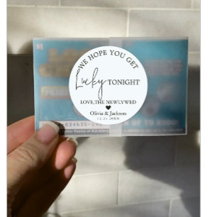 Gepersonaliseerde Wedding Loterij Ticket Koppel Na Ronde Sticker