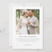 Gepersonaliseerde Wedding Photo Collage Modern Bedankkaart (Achterkant)