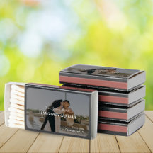 Gepersonaliseerde Wedding Photo Matchboxen – Set v