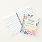 Gepersonaliseerde Wedding Planner Stijlvol Bloemen Notitieboek (Binnen)