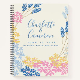 Gepersonaliseerde Wedding Planner Stijlvol Bloemen Notitieboek