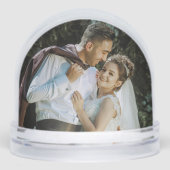 Gepersonaliseerde Wedding Snow Wereldbol met uw fo Sneeuwbol (Voorkant)