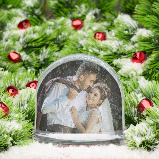 Gepersonaliseerde Wedding Snow Wereldbol met uw fo Sneeuwbol (Kerstmis)