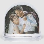 Gepersonaliseerde Wedding Snow Wereldbol met uw fo Sneeuwbol (Achterkant)