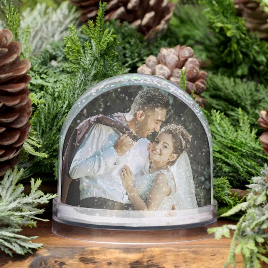 Gepersonaliseerde Wedding Snow Wereldbol met uw fo Sneeuwbol (Winter)