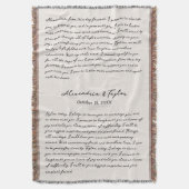 Gepersonaliseerde Wedding Vows Jubileum Gift Blank Deken (Voorkant Verticaal)