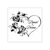 Gepersonaliseerde Wedding Wood Art Stamp Rubberstempel (Afrduk)
