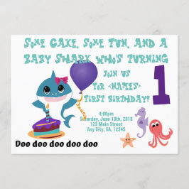 Gepersonaliseerde wedstrijd voor baby haaien kaart