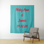 Gepersonaliseerde weduwschap-achtergrond Snowflake Wandkleed (In situ)