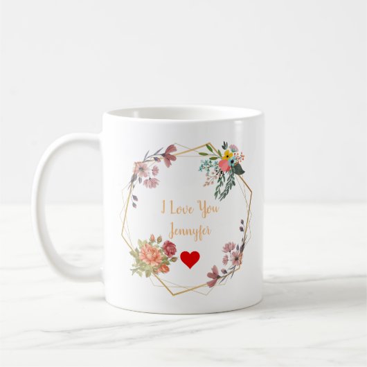 Gepersonaliseerde weduwschap Gift Love Koffiemok (Links)