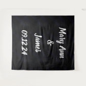 Gepersonaliseerde weduwschapsachtergrond roze goud wandkleed (Voorkant (horizontaal))