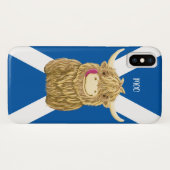 Gepersonaliseerde Wee Hamish Highland Cow (saltire Case-Mate iPhone Case (Achterkant (horizontaal))