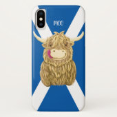 Gepersonaliseerde Wee Hamish Highland Cow (saltire Case-Mate iPhone Case (Achterkant)