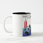 Gepersonaliseerde weegmachine - Mannelijke Cartoon Tweekleurige Koffiemok (Links)