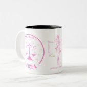 Gepersonaliseerde Weegschaal Zodiac 11 oz Koffie M Tweekleurige Koffiemok (Voorkant links)