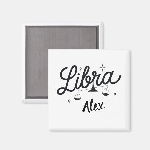 Gepersonaliseerde Weegschaal Zodiac Sign Art Magneet