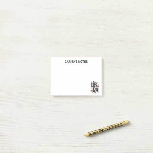 Gepersonaliseerde Weegschaal Zodiac Sign Post-It N Post-it® Notes (Op bureau)