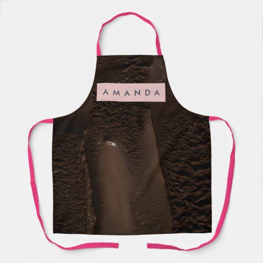 Gepersonaliseerde Weelderige Donkere Chocolade Schort (Voorkant)