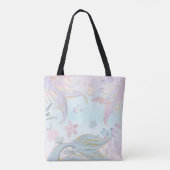 Gepersonaliseerde "Wees een zeemeermin" Pastel Gli Tote Bag (Achterkant)
