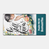 Gepersonaliseerde Wees stil en ken Christelijke vr Bureaumat (Voorkant)