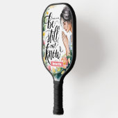 Gepersonaliseerde Wees stil en ken Christelijke vr Pickleball Paddle (Links)