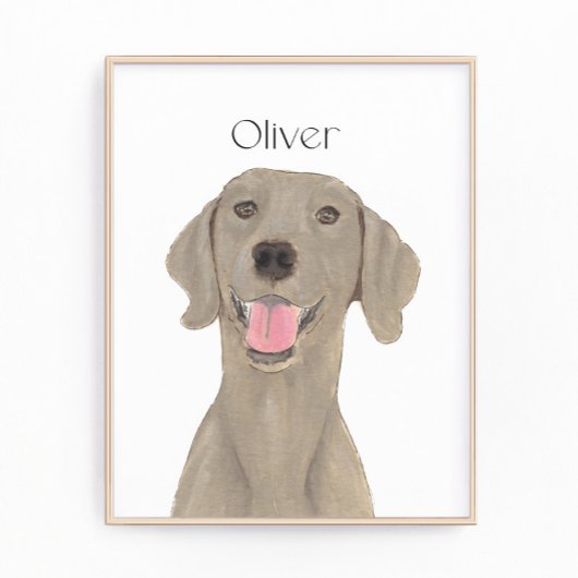 Gepersonaliseerde Weimaraner Art Foto Afdruk