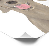 Gepersonaliseerde Weimaraner Art Foto Afdruk (Hoek)