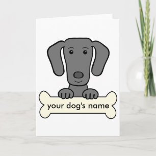 Gepersonaliseerde Weimaraner Kaart