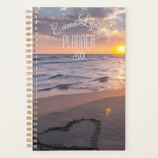 Gepersonaliseerde Wekelijkse, Maandelijkse Sunset  Planner (Voorkant)