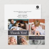 Gepersonaliseerde Welkom Baby Dank u Fotocollage Kaart (Voorkant / Achterkant)