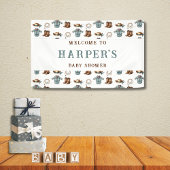 Gepersonaliseerde welkom Cowboy Pattern Baby showe Spandoek