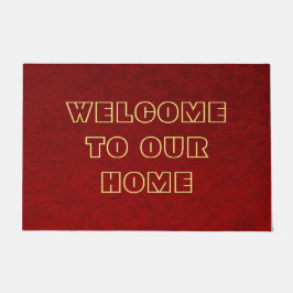 Gepersonaliseerde Welkom Home Velvet Texture Print Deurmat