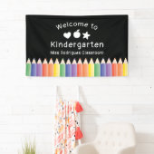 Gepersonaliseerde Welkom Terug naar de kleuterscho Spandoek (Insitu)